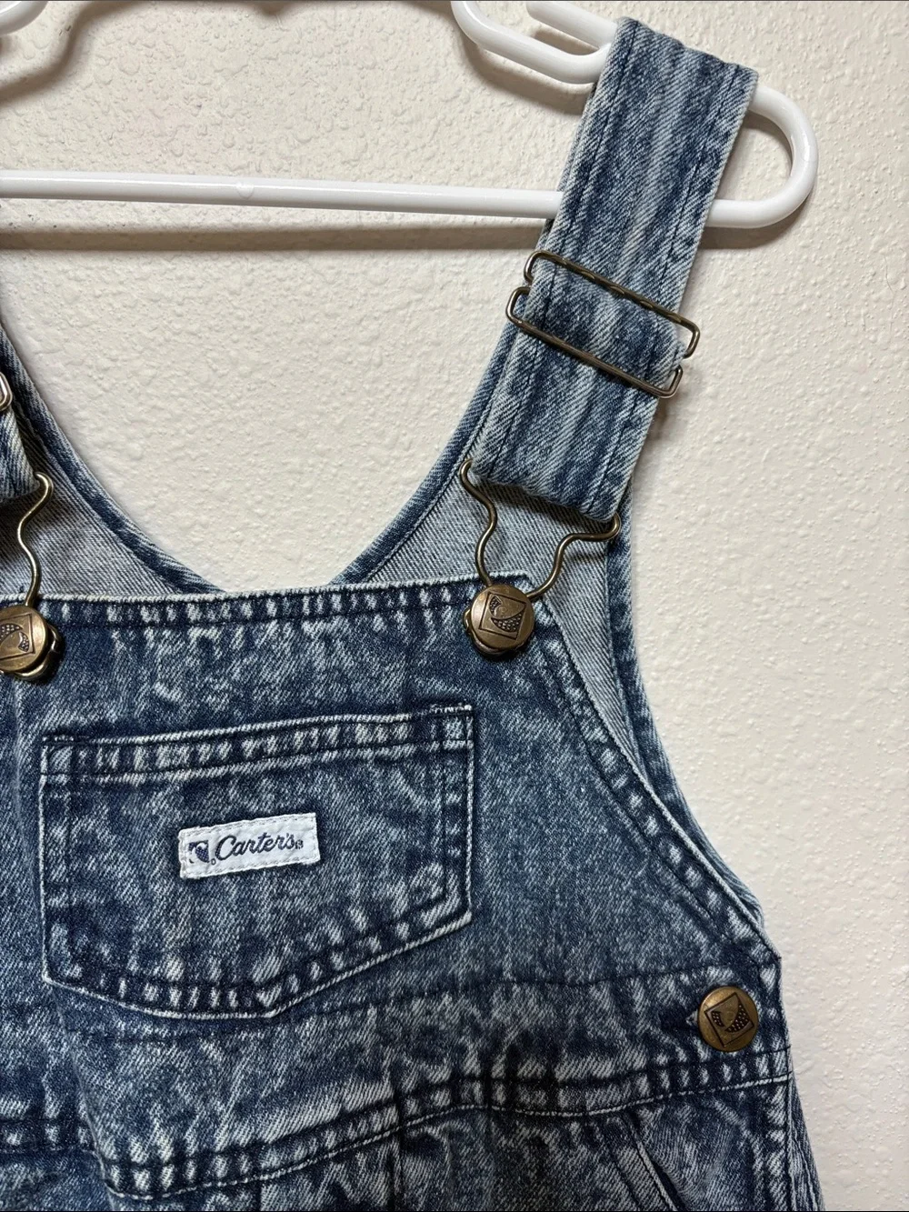 Vintage-Style Blue Denim Carter’s Overalls for Kids size 3t